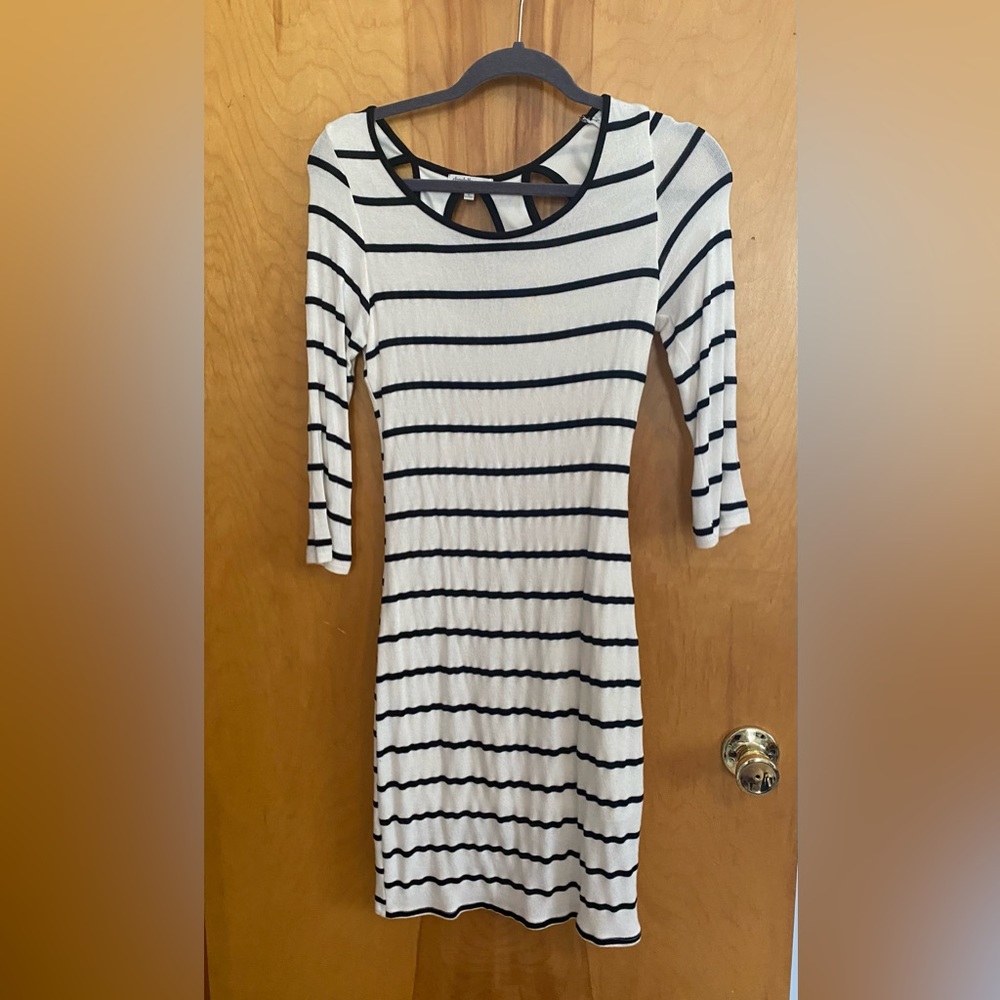 Charlotte Russe | Medium | Black + White Stripe Dress
